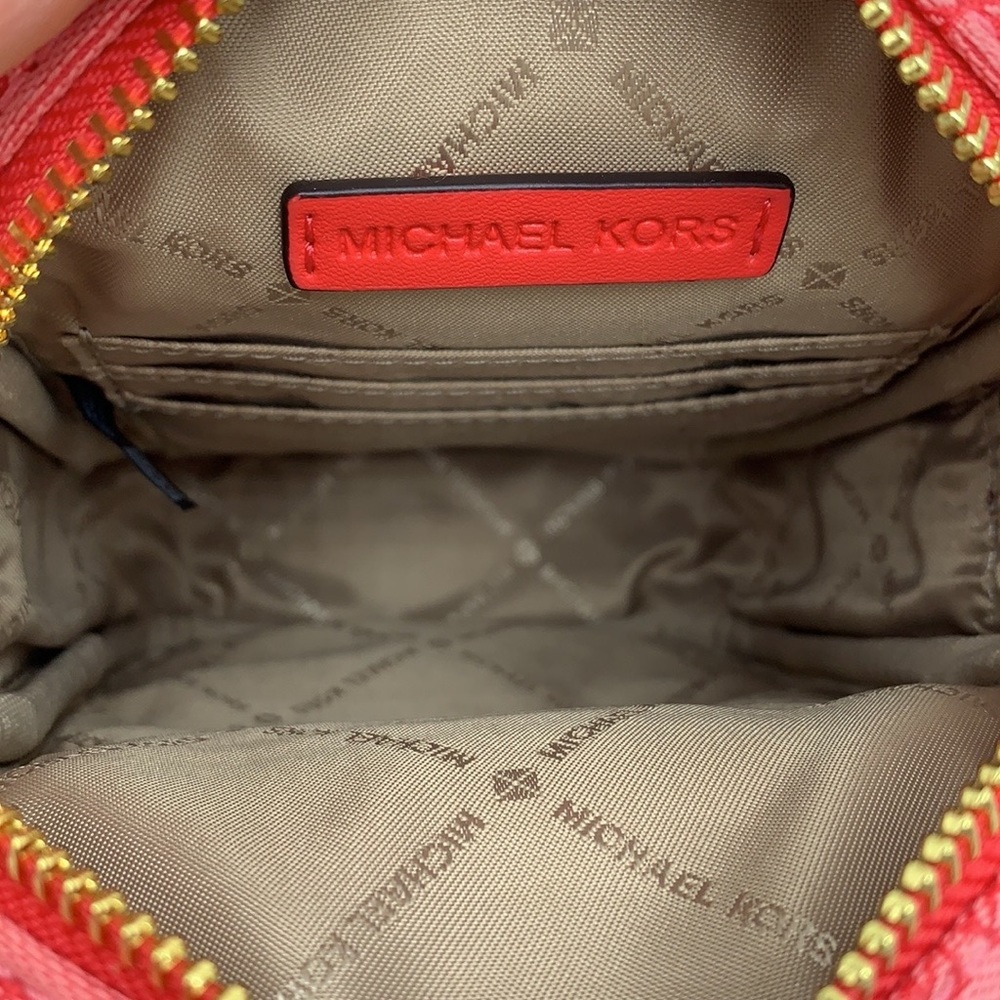MICHAEL KORS SLOAN EDITOR SMALL NS TOP ZIP FLAP PACKET XBODY GRAPEFRUIT MULTI - Picture 15 of 16